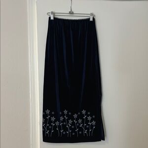 Vintage Navy Floral Skirt